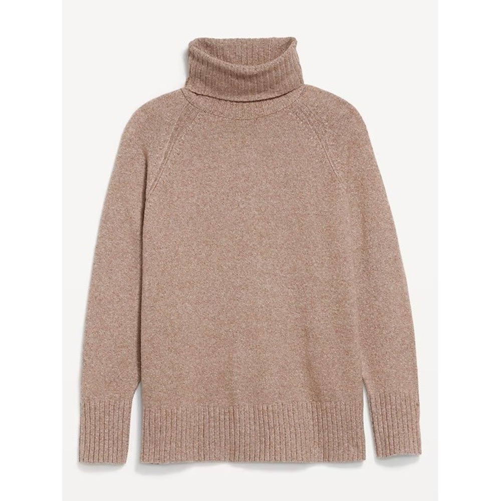 Old Navy NWT SoSoft Turtleneck Sweater Womens Brown Marl Knit XS Tall Fall Cozy